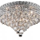 Karci 8-Light 18"D Crystal Flush Mount 2149F18C-SS