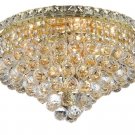 Karci 8-Light 18"D Crystal Flush Mount 2149F18G-EC