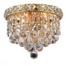 Karci 2-Light 8"D Crystal Flush Mount 2149F8G-RC