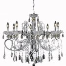Kerman 8-Light 29.5"D Crystal Chandelier 2406D29C-SS