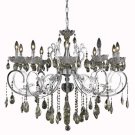 Kerman 10-Light 36"D Crystal Chandelier 2406D36C-GT-SS