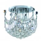 Taillefer 6-Light 16"D Crystal Flush Mount 7607F16C-SA