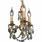 Tempeste 3-Light 10"D Crystal Ceiling Pendant 7738D10FG-GT-SS