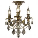 Reynard 3-Light 13"D Crystal Flush Mount 7823F13AB-SS