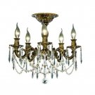 Reynard 5-Light 18"D Crystal Flush Mount 7825F18AB-SS
