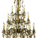 Reynard 25-Light 38"D Crystal Chandelier 7842G38AB-GT-RC