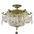 Telfour 6-Light 18.5"D Crystal Flush Mount 7911F18AB-RC