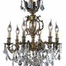 Rowland 6-Light 20"D Crystal Chandelier 8081D20AB-GS-SS
