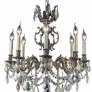 Rowland 8-Light 24"D Crystal Chandelier 8082D24AB-GS-SS