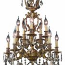 Rowland 10-Light 21"D Crystal Chandelier 8084D21FG-GT-SS