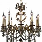 Rowland 10-Light 28"D Crystal Chandelier 8084D28FG-GT-SS