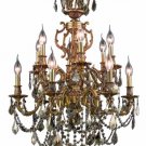 Rowland 12-Light 24"D Crystal Chandelier 8086D24FG-GT-SS