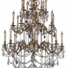 Rowland 24-Light 38"D Crystal Chandelier 8096G38AB-SS