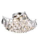 Taillefer 4-Light 12"D Crystal Flush Mount 8330F12C-EC