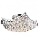 Taillefer 4-Light 14"D Crystal Flush Mount 8330F14C-SA