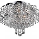 Udell 6-Light 16"D Crystal Flush Mount 8342F16C-SA