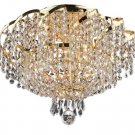 Udell 6-Light 16"D Crystal Flush Mount 8342F16G-RC