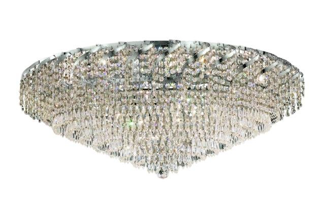 Udell 28-Light 36"D Crystal Flush Mount 8344F36C-SS