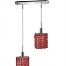 Wiatt 2-Light 4.5"D Crystal Ceiling Pendant 1090D-O-E-BO-SS
