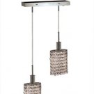 Wiatt 2-Light 4.5"D Crystal Ceiling Pendant 1090D-O-E-CL-SA