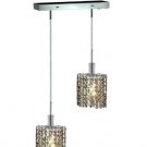 Wiatt 2-Light 4.5"D Crystal Ceiling Pendant 1090D-O-E-GT-SS