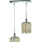 Wiatt 2-Light 4.5"D Crystal Ceiling Pendant 1090D-O-P-GT-SS