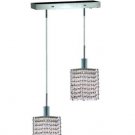 Wiatt 2-Light 4.5"D Crystal Ceiling Pendant 1090D-O-S-CL-SS
