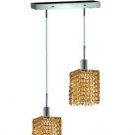Wiatt 2-Light 4.5"D Crystal Ceiling Pendant 1090D-O-S-LT-SS