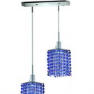 Wiatt 2-Light 4.5"D Crystal Ceiling Pendant 1090D-O-S-SA-SS