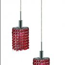 Wiatt 2-Light 9"D Crystal Ceiling Pendant 1090D-R-E-BO-SS