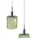 Wiatt 2-Light 9"D Crystal Ceiling Pendant 1090D-R-E-LP-SS
