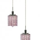Wiatt 2-Light 9"D Crystal Ceiling Pendant 1090D-R-P-RO-RC