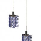 Wiatt 2-Light 9"D Crystal Ceiling Pendant 1090D-R-P-SA-SS