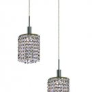 Wiatt 2-Light 9"D Crystal Ceiling Pendant 1090D-R-R-CL-RC