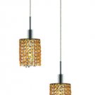 Wiatt 2-Light 9"D Crystal Ceiling Pendant 1090D-R-R-LT-SS