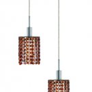 Wiatt 2-Light 9"D Crystal Ceiling Pendant 1090D-R-R-TO-SS