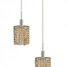 Wiatt 2-Light 9"D Crystal Ceiling Pendant 1090D-R-S-GT-SS