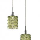 Wiatt 2-Light 9"D Crystal Ceiling Pendant 1090D-R-S-LP-SS