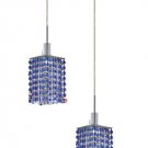 Wiatt 2-Light 9"D Crystal Ceiling Pendant 1090D-R-S-SA-RC