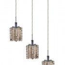 Wiatt 3-Light 14.5"D Crystal Ceiling Pendant 1091D-O-P-GT-SS