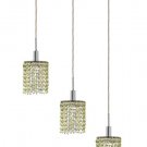 Wiatt 3-Light 14.5"D Crystal Ceiling Pendant 1091D-O-R-LP-SS