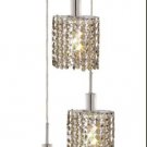 Wiatt 3-Light 9"D Crystal Ceiling Pendant 1091D-R-E-GT-SS