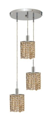Wiatt 3-Light 9"D Crystal Ceiling Pendant 1091D-R-S-GT-RC