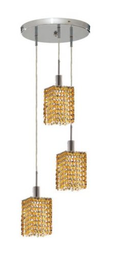 Wiatt 3-Light 9"D Crystal Ceiling Pendant 1091D-R-S-LT-RC