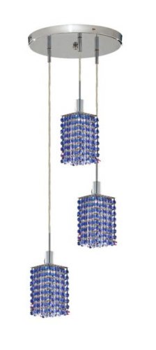Wiatt 3-Light 9"D Crystal Ceiling Pendant 1091D-R-S-SA-RC