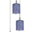 Wiatt 3-Light 9"D Crystal Ceiling Pendant 1091D-R-S-SA-SS