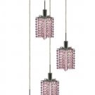 Wiatt 4-Light 9.5"D Crystal Ceiling Pendant 1092D-R-P-RO-SS