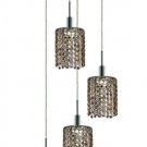 Wiatt 4-Light 9.5"D Crystal Ceiling Pendant 1092D-R-R-GT-SS
