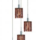Wiatt 4-Light 9.5"D Crystal Ceiling Pendant 1092D-R-R-TO-SS