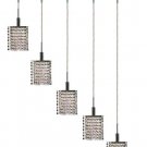 Wiatt 5-Light 34"D Crystal Ceiling Pendant 1093D-O-P-CL-SA